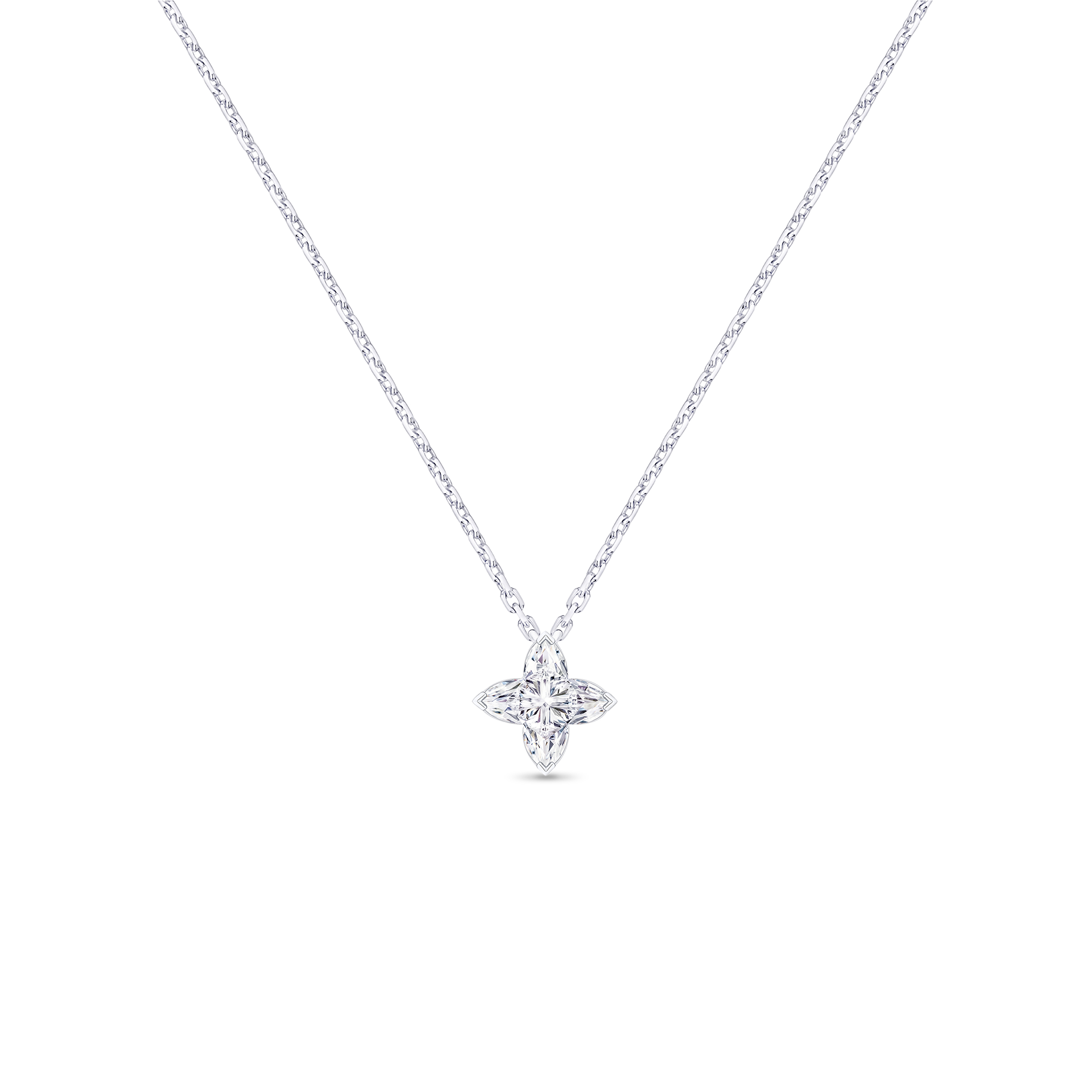 l**is V*t*n lv diamonds pendant - with lv monogram star cut diamond q03033